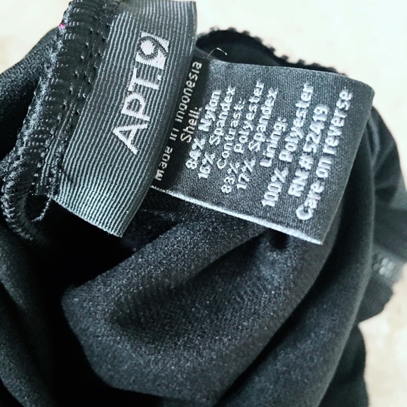 NWT Apt 9 One Piece Black Swimsuit - Picture 2 of 4